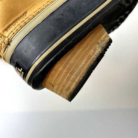 Sorel Womens Winter Slimpack Lace II Boot Size 6.5 Leather Tan Rubber - Picture 11 of 15